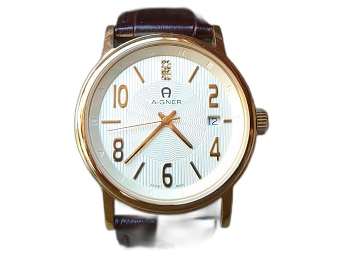 Leather Aigner A32100 Aigner Watch, Luxury, Watches On Carousell