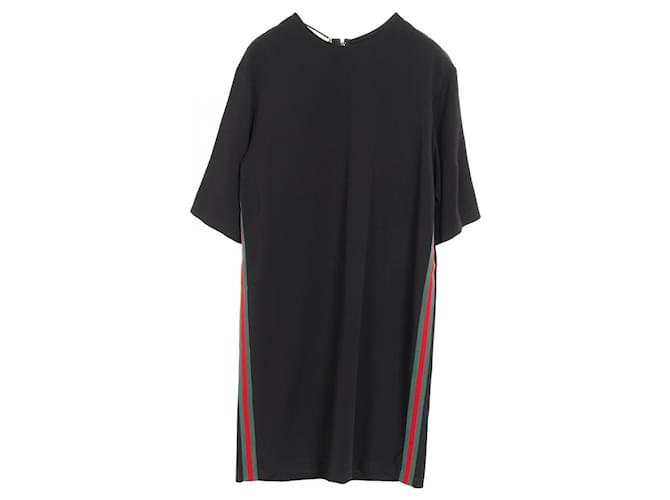 Gucci Web Stretch Viscose Dress Black Red Green Rayon ref.JC2533461 (Sold) - Joli Closet Gucci Web Stretch Viscose Dress Black Red Green Rayon ref.JC2533461 (Sold) - Joli Closet