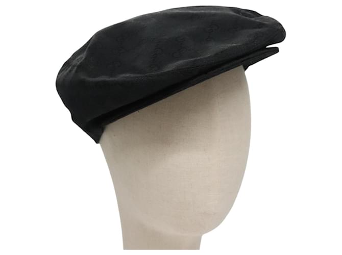 GUCCI GG Canvas Hunting Cap Hat S Black Auth yk16802V Cloth ref