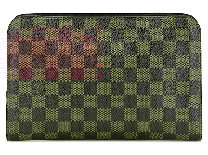 Louis Vuitton Brown Damier Ebene Saint Louis Pochette Cloth Cloth