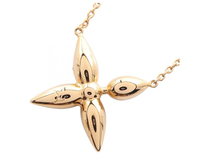 Louis Vuitton Collier Louisette Necklace Golden Metallic Metal ref