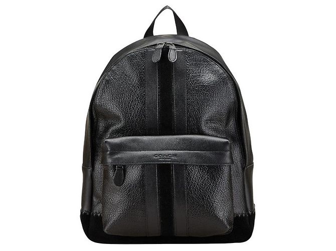 Coach Backpack Leather Black Gold Auth am9869 Coach | Bags | Coach Mini Pebbled Leather Turnlock Rucksack  main image 2