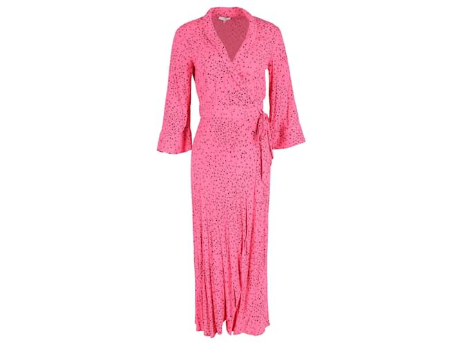 ganni barra crepe dress pink Pink Barra Crepe Wrap Dress Ganni Pink Wrap Dress Store