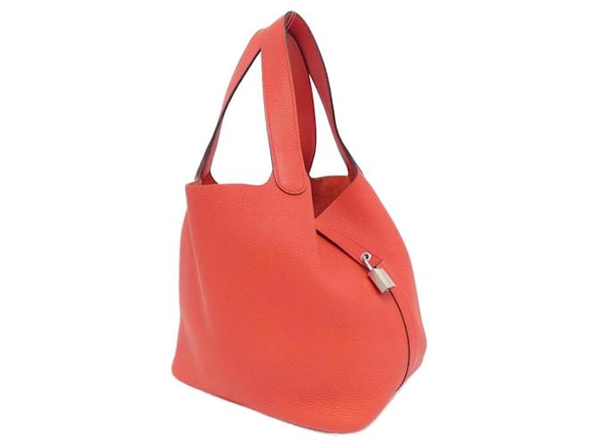 Hermès Hermes Picotin Lock Taurillon Maurice Bag Red Leather ref