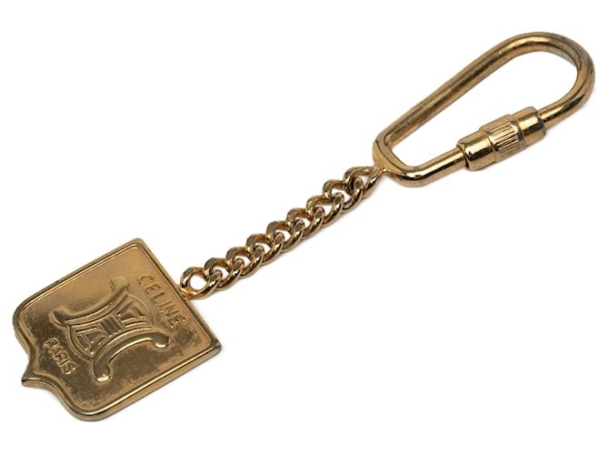Celine Triomphe Vintage Keychain gold CELINE ♡ Vintage Key ring