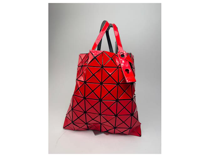 Vintage Issey Miyake Bao Bao Tote Bag red Patent leather ref