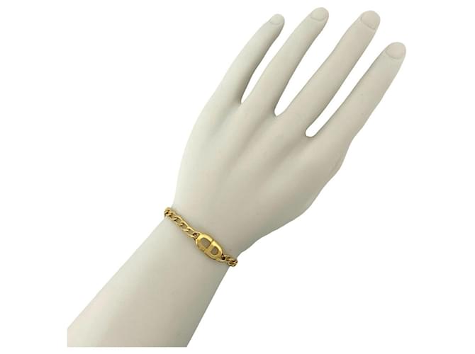 Christian Dior Gold Plated Charm Bracelet Golden Gold-plated ref