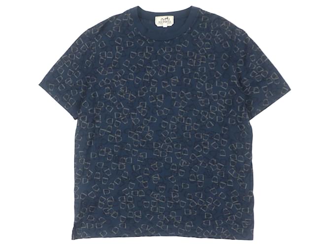 Hermès Hermes T-shirt Cotton T-shirt Blue Navy blue ref.JC2556522