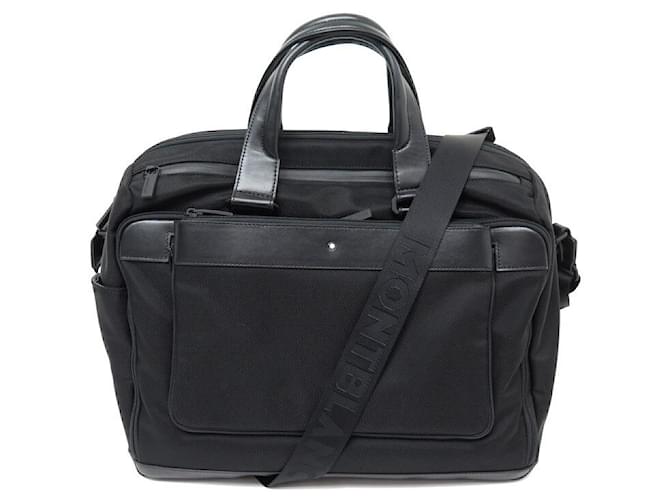 NEW MONTBLANC NIGHTFLIGHT 118260 SHOULDER TRAVEL BAG Black Leather
