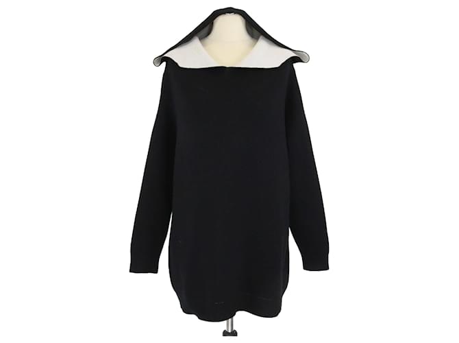 Christian Dior Black Cashmere Blend J'adior 8 Hooded Sweater