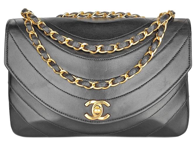 Timeless Zeitlose CHANEL Vintage Classic Flap Box mit doppelter