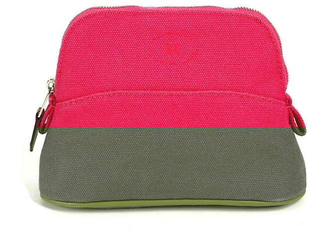 Hermès HERMES Bolide Mini Multi-Poche Trousse de Maquillage Coton