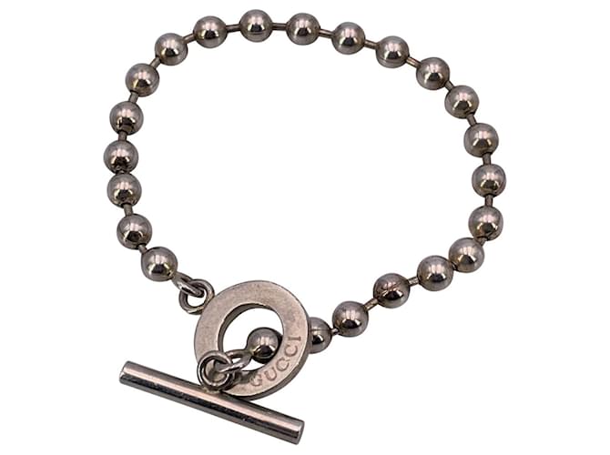 アクセサリー GUCCI silver925 ball chain bracelet Gucci Sterling Silver 925 Unisex Boule Chain Toggle Bracelet