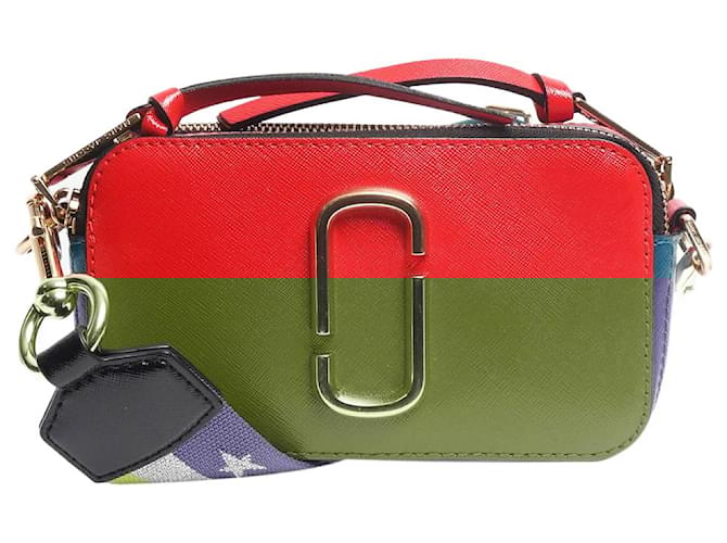 Marc Jacobs Sac bandoulière en cuir rouge Snapshot