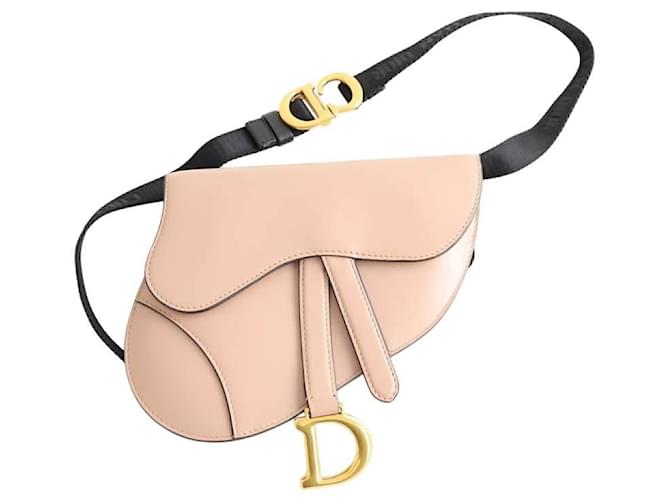 Dior Pochette Saddle en cuir beige Joli Closet