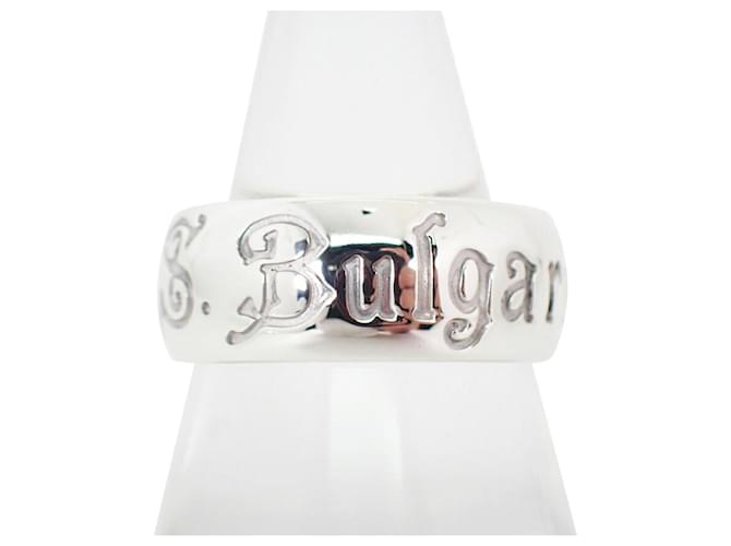 Bulgari Bvlgari Ceramic and Sterling Silver Band Ring