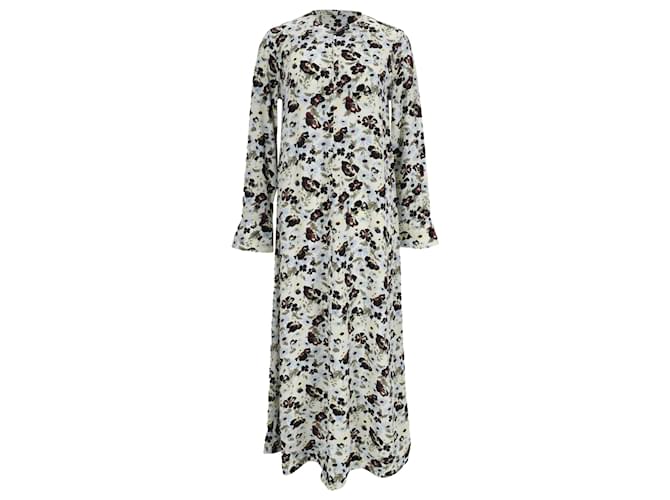 Ganni Crepe Maxi Dress in Floral Print Viscose Cellulose fibre ref.2585239  - Joli Closet