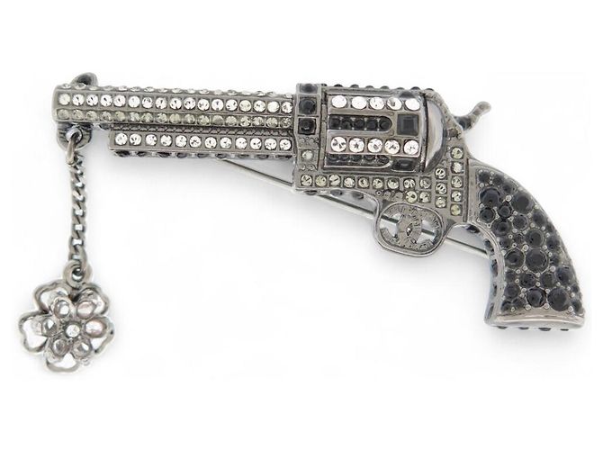 Bracelet Pendentif Pistolet En Argent - Occasion - Fabriqué En France