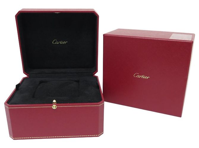 NEW CARTIER WATCH BOX WITH JEWELRY COMPARTMENT CRCOO000497 Red Leather ...