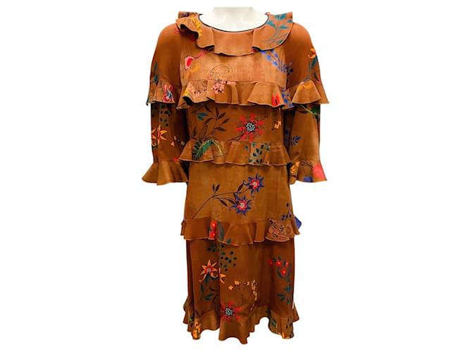 fendi dress orange Fendi Logo Dress in Orange