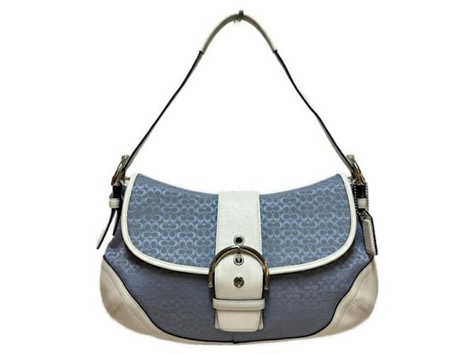 COACH Mini Signature Soho Shoulder Bag Blue Leather ref.JC2593239