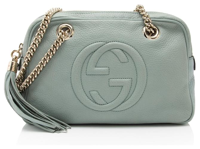 Gucci Leather Soho Chain Small Shoulder Bag Blue ref.2602658