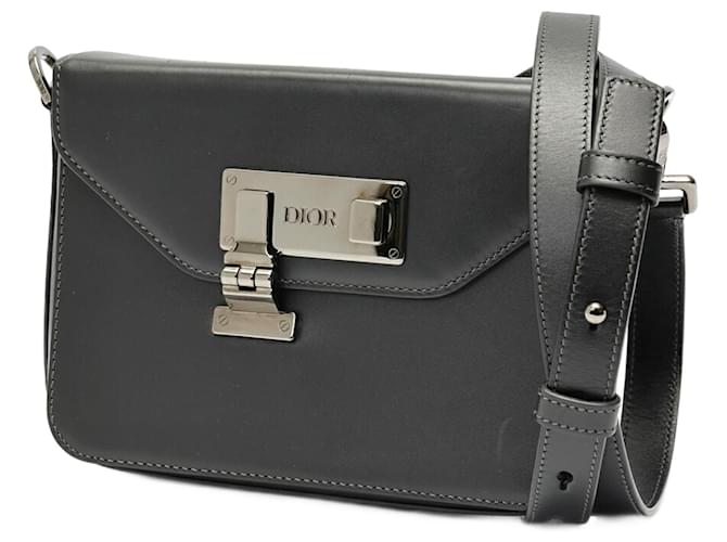 Christian Dior Dior DIOR Rock Shoulder Bag in Black Leather ref
