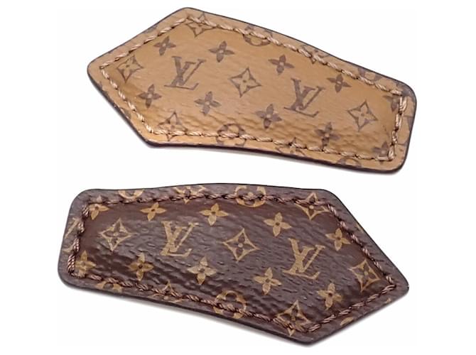 Louis Vuitton LV Backstage Mini Hair Clip Brown Patent leather