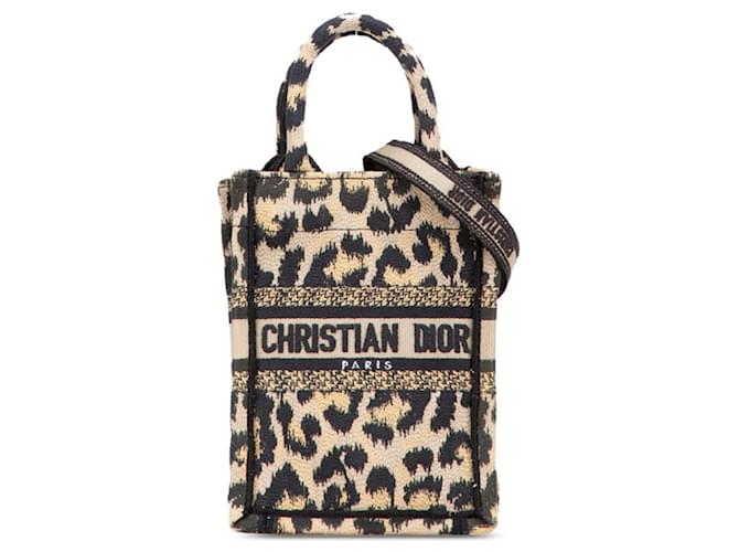 Christian Dior Tote Bag in Beige and Black Cloth ref.2624241