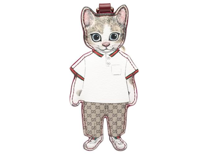＠cat＠様ご確認用　　GUCCIストラップ Gucci x Yuko Higuchi Boris the Cat Keyring White Multiple colors