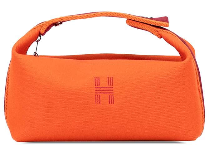 Hermès Orange Small Toile Bride A Brac Case Cloth Cloth ref