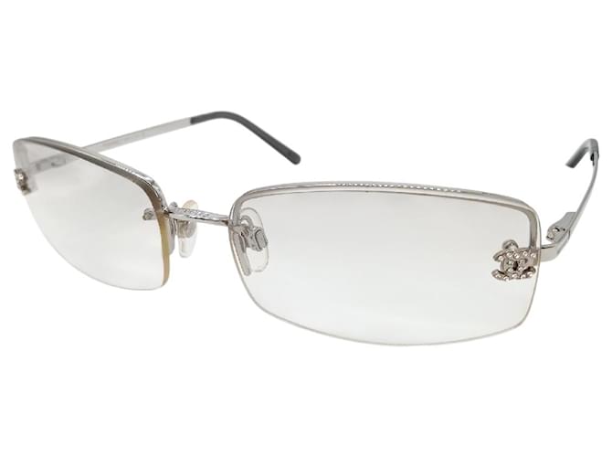 CHANEL シャネル リムレスサングラス 4093-B Chanel 4093-B Crystal CC Logo Rimless Sunglasses Grey – Archives