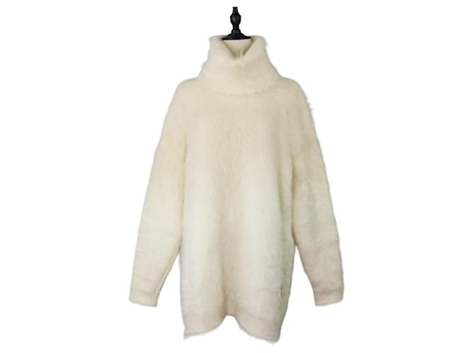 Gucci Brushed Mohair Knit Dress White Eggshell ref.2637638 - Joli Closet