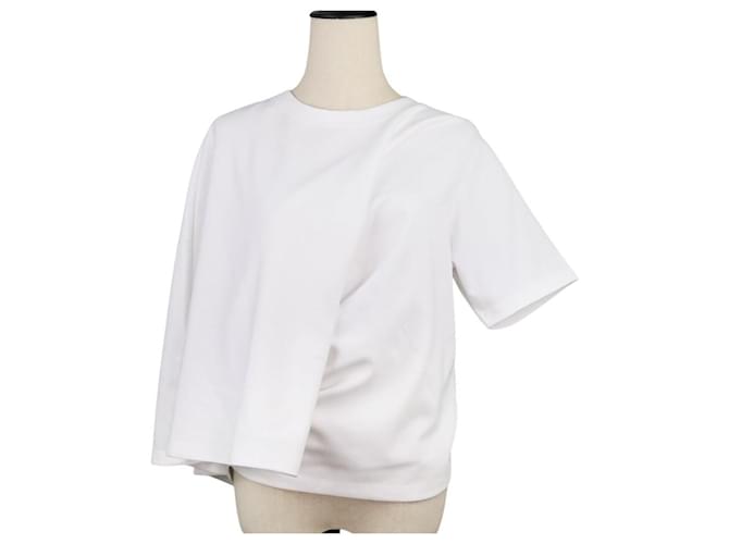 Loewe Cropped Draped T-Shirt T-shirt White Cotton ref.2638970