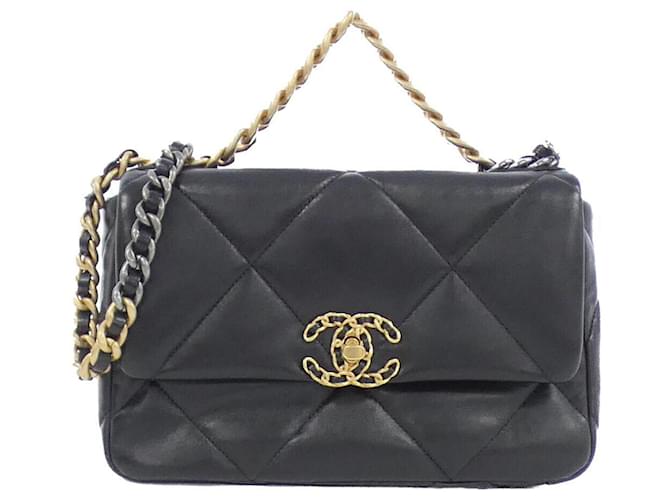 Chanel 19 Line AS1160 Shoulder Bag Black Leather ref.2641566
