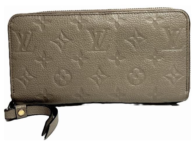 Louis Vuitton Monogram Empreinte Zippy Wallet Beige Leather ref