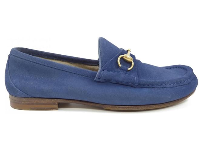Gucci Leather Shoes Blue Navy blue ref.JC2645586 (Sold) - Joli Closet