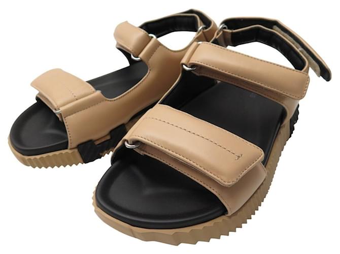 Hermès NEW HERMES JUNIOR SANDALS H242181Z IN BEIGE LEATHER 38