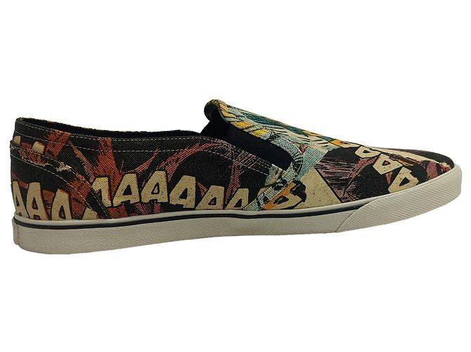 Celine Comic-Print Slip-on Sneakers in Multicolor Canvas Edge Céline Celine Comic-Print Slip-on Sneakers in  main image 2