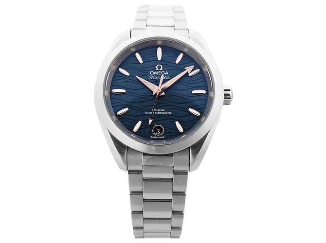 Omega Seamaster Aqua Terra Chronometer 220.10.34.20.03 SS AT Navy Blue ...