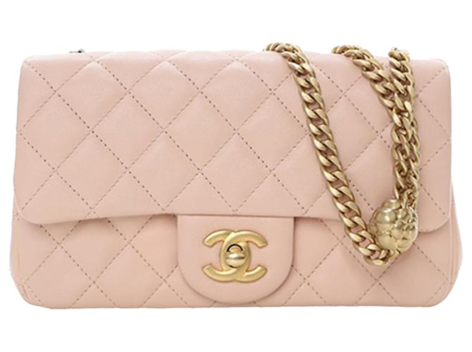Chanel Pink Mini Rectangular Classic Lambskin Sweet Camellia Flap