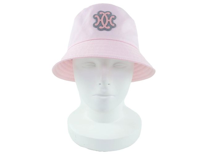 Hermès Harper Exlibris H lift motif Cotton Bucket Hat59 Pink ref