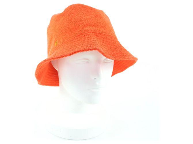 Hermès H Embroidered Cotton Bucket Hat59 HERMES Bucket Hat H Embroidery Polyester x Nylon Off-White  main image 3