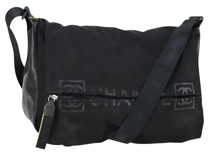 CHANEL Sports Shoulder Bag Nylon Black CC Auth bs29848 ref.2706287