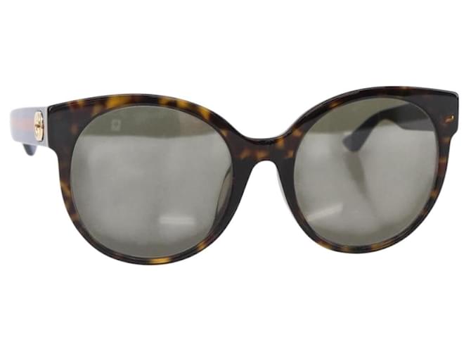 GUCCI Sherry Line Sunglasses plastic Brown Blue Red Auth am9316