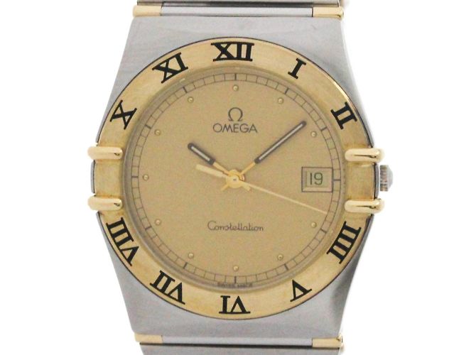 OMEGA Constellation 18K Gold Steel Quartz Watch ref.2714480 - Joli Closet