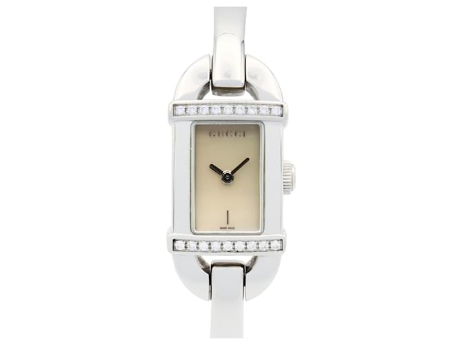 Gucci 6800L Stainless Steel Diamond Watch for Women ref.2717563