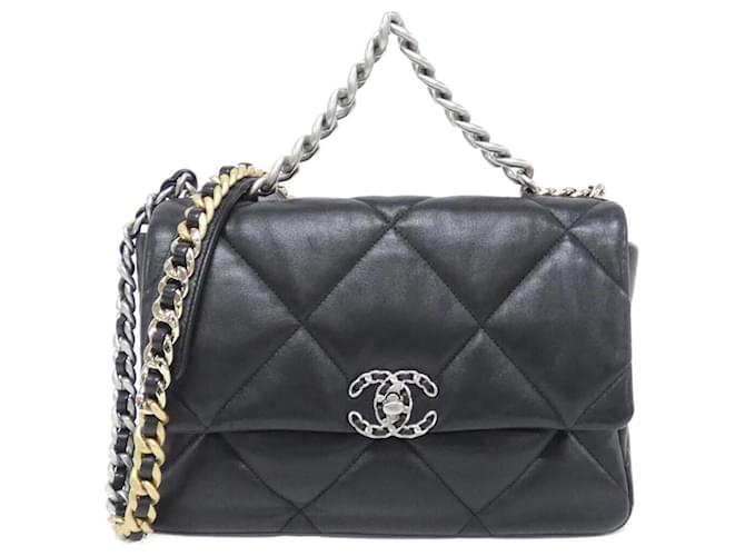 Chanel 19 Line AS1161 Shoulder Bag Black Leather ref.2719090