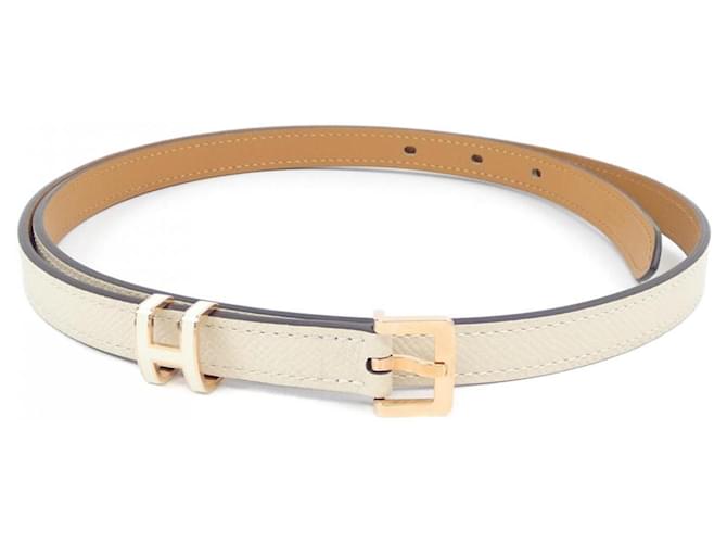 HERMES ベージュレザーベルト 70 Hermès Hermes POP H 15mm Belt in Beige ref.2719759 - Joli Closet