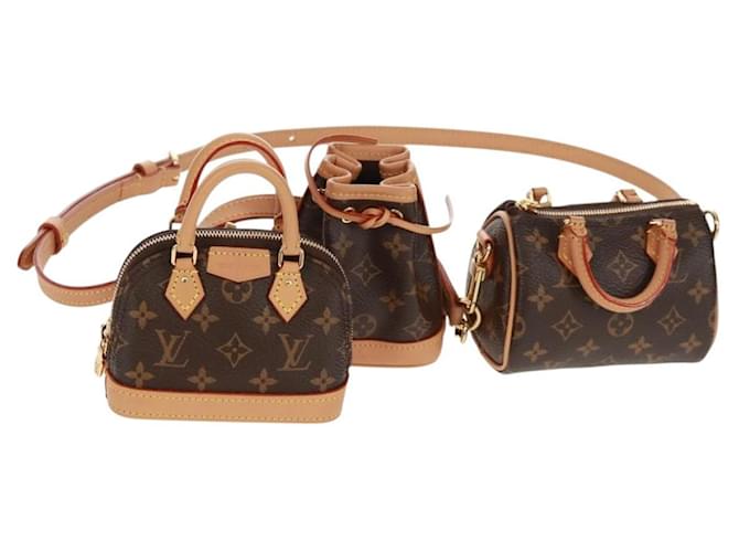 LOUIS VUITTON 2021-2025 Monogram Trio Mini Icon Bag M81081 LV Auth